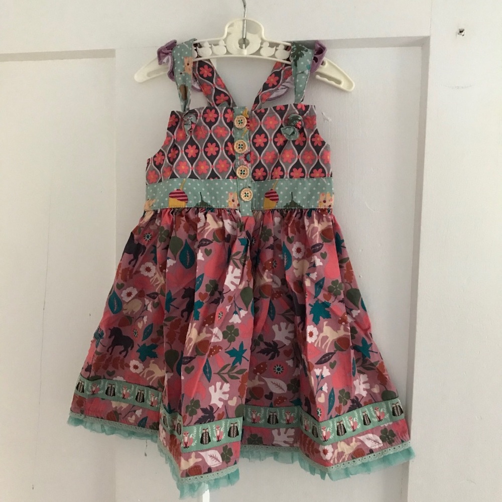 Matilda Jane unicorn pinafore style dress sz 18 mo